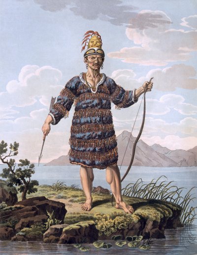 Einwohner der Renard-Inseln, Papua-Neuguinea, 1812-13 von E. Karnejeff